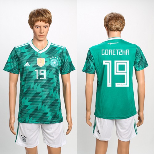 Germany #19 Goretzka Away Soccer Country Jersey